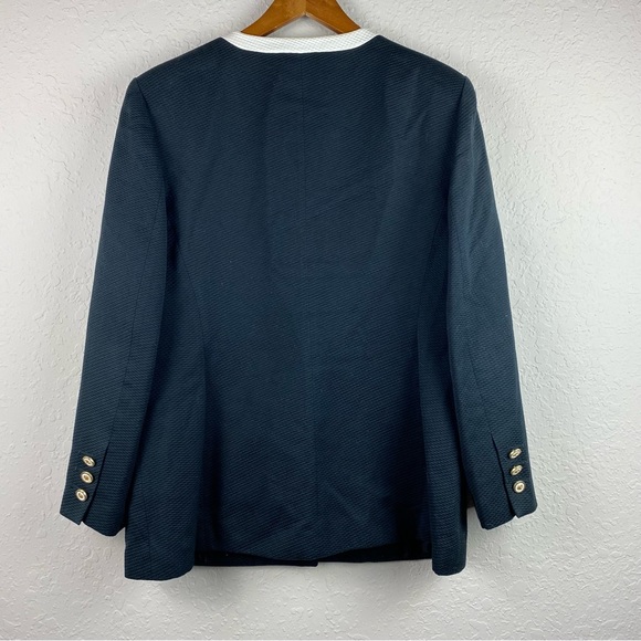 Louis Feraud Black Womens Blazer Jacket Accent Buttons - Picture 6 of 8